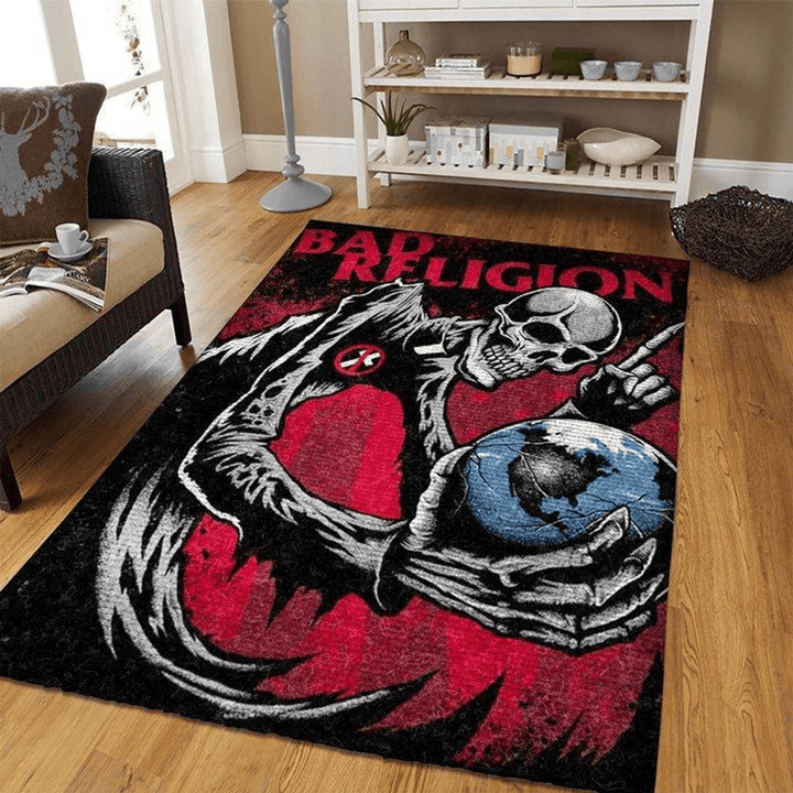 Bad Religion Rock Band Music Skeleton Rug Room Carpet Sport Custom Area Floor Home Decor