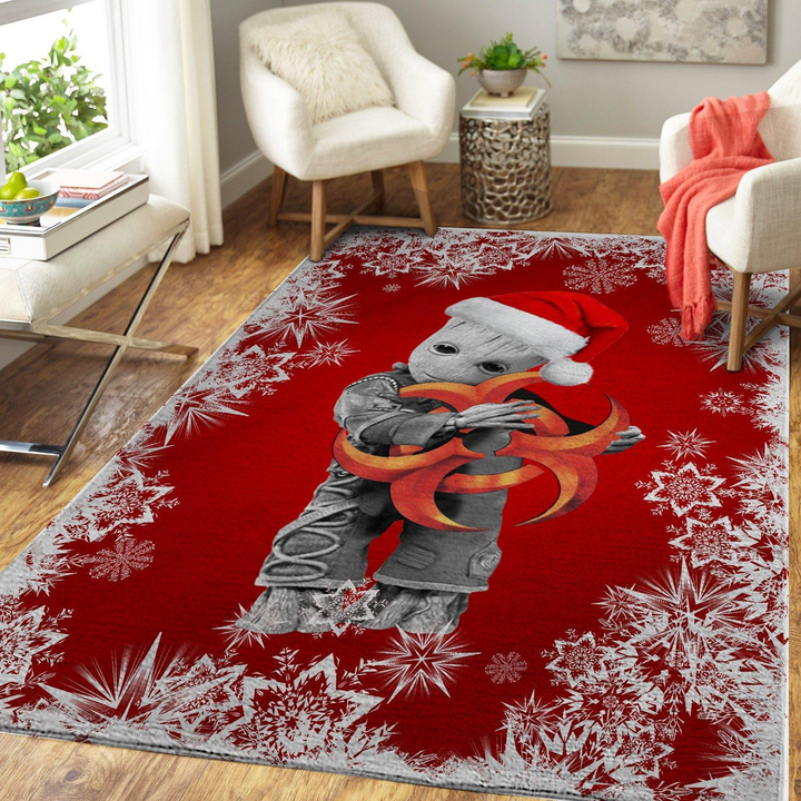 Biohazard Rock Band Groot Hug Christmas Rug Room Carpet Sport Custom Area Floor Home Decor
