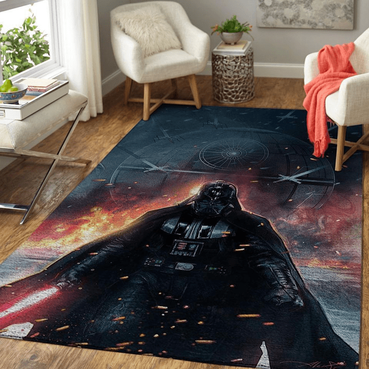 Darth Vader Character Rug Room Carpet Movie Custom Area Floor Home Decor