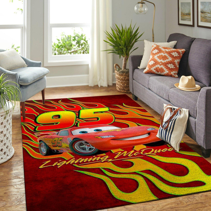 Lighting Mcqueen Disney Cars Rug Room Carpet Sport Custom Area Floor Home Decor