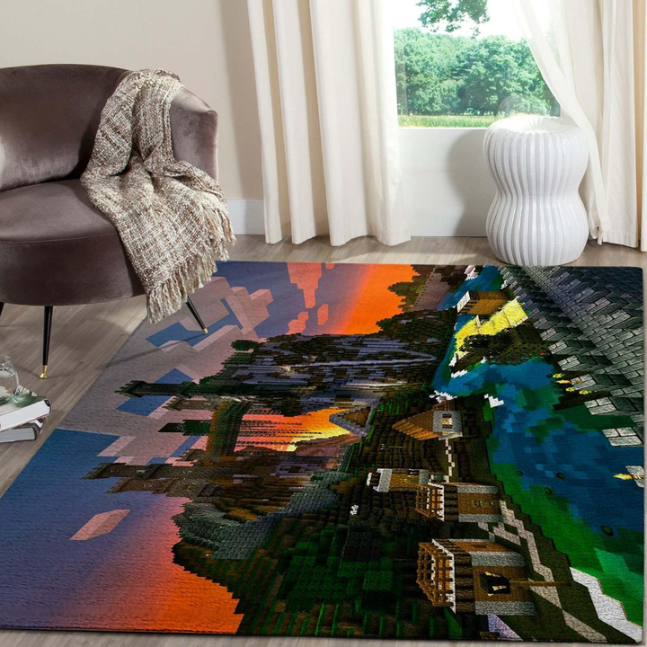 Minecraft Area Rug Room Carpet Custom Area Floor Home Decor