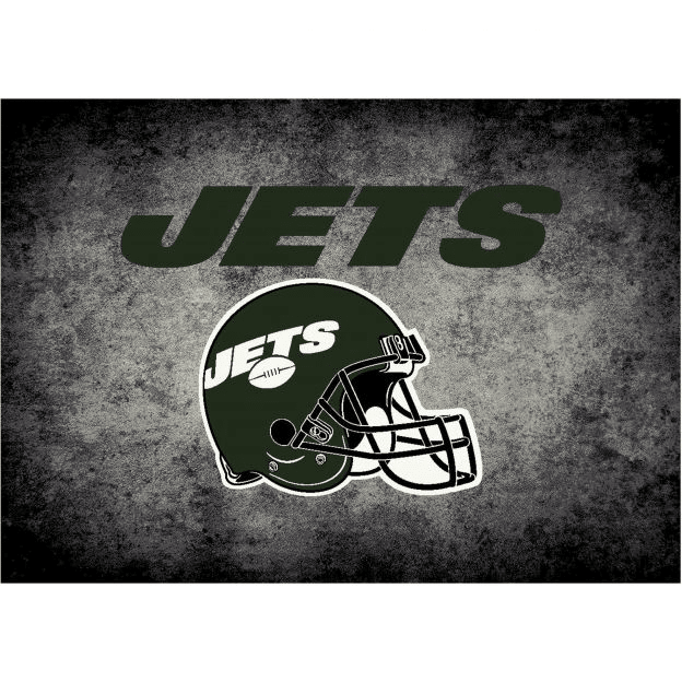 New York Jets Distressed NFL Rug