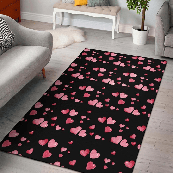 Love Heart Area Rug Room Carpet Custom Area Floor Home Decor