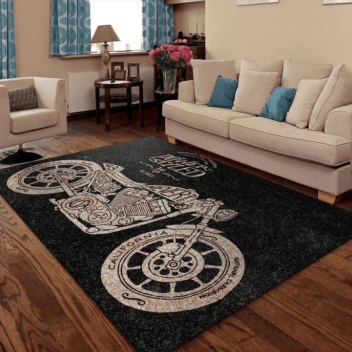 Motorcycle Area Rug Room Carpet Custom Area Floor Home Decor