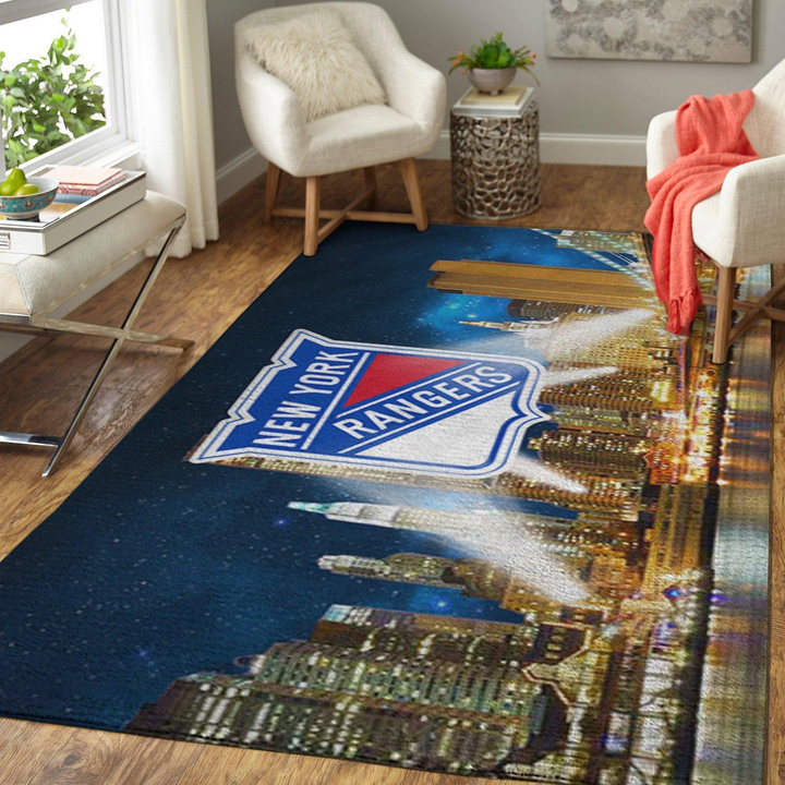New York Rangers Nhl Hockey Rug Room Carpet Sport Custom Area Floor Home Decor