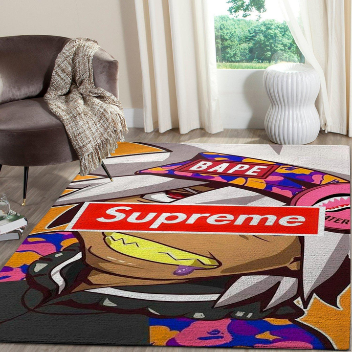Supreme Bape Fashion Brand Rug Room Carpet Sport Custom Area Floor Home Decor