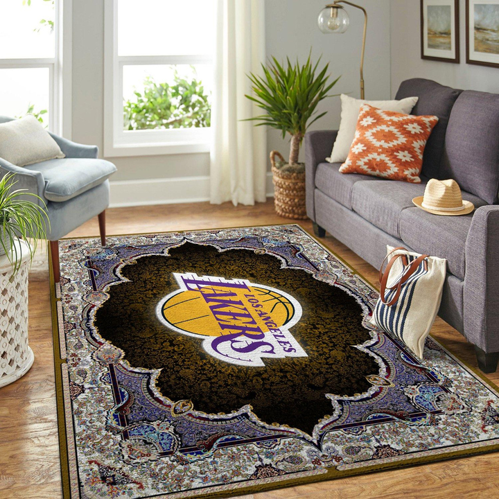 Los Angeles Lakers Nba Rug Room Carpet Sport Custom Area Floor Home Decor
