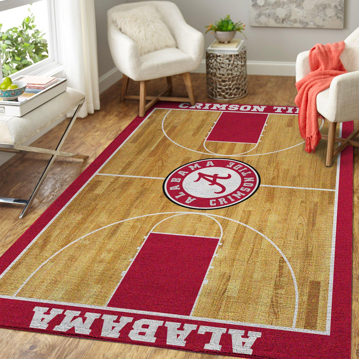 Alabama Crimson Tide Ncaa Basketball Rug Room Carpet Sport Custom Area Floor Home Decor
