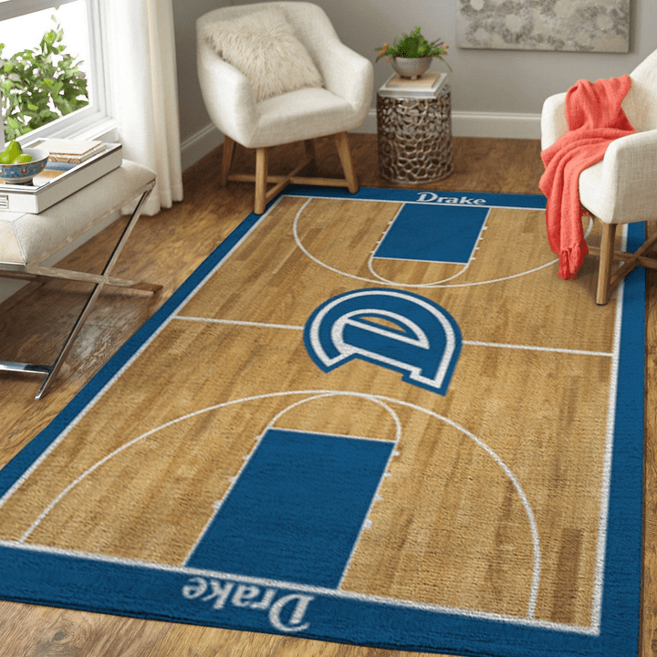 Drake Bulldogs Ncaa Basketball Rug Room Carpet Sport Custom Area Floor Home Decor