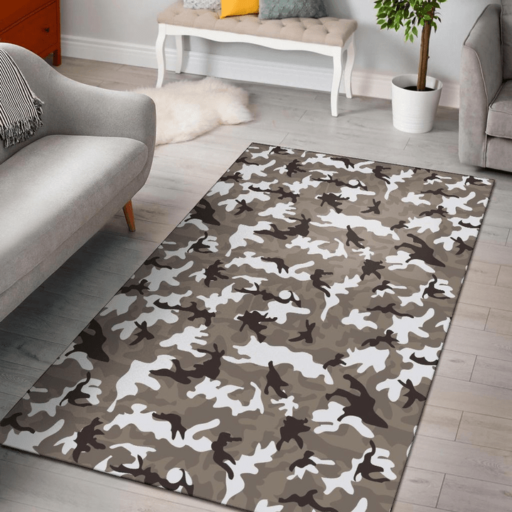 Brown Camouflage Area Rug Room Carpet Custom Area Floor Home Decor