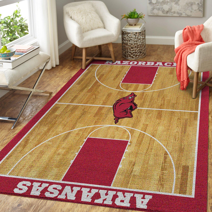 Arkansas Razorbacks Ncaa Basketball Rug Room Carpet Sport Custom Area Floor Home Decor