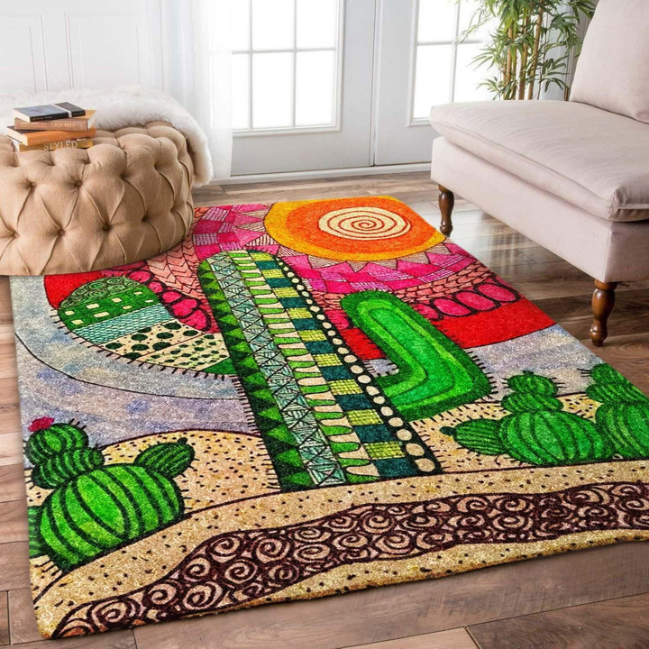 Cactus Area Rug Room Carpet Custom Area Floor Home Decor