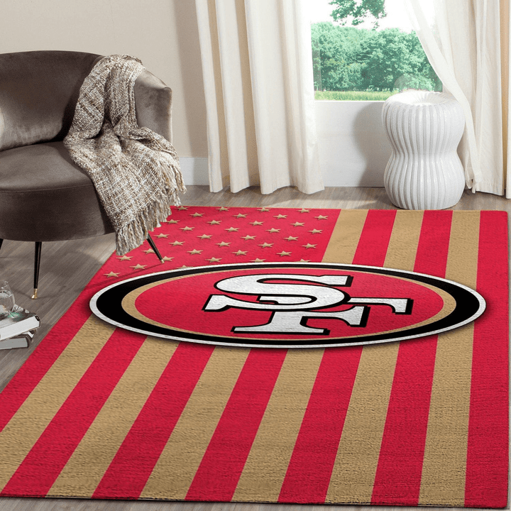 San Francisco 49Ers Nfl Football Rug Room Carpet Sport Custom Area Floor Home Decor Rug