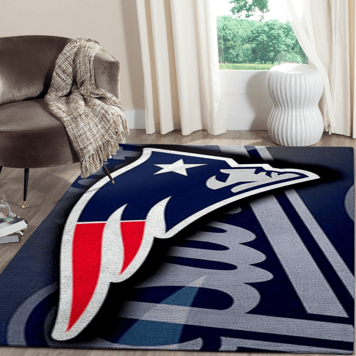 New England Patriots Nfl Football Rug Room Carpet Sport Custom Area Floor Home Decor