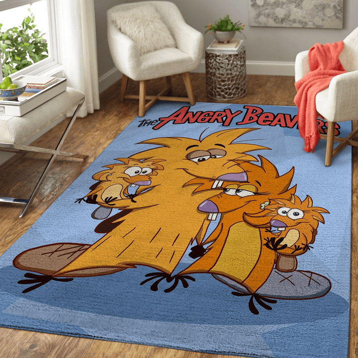 The Angry Beavers Cartoon Series Tv Movies Shows Rug Room Carpet Custom Area Floor Home Decor