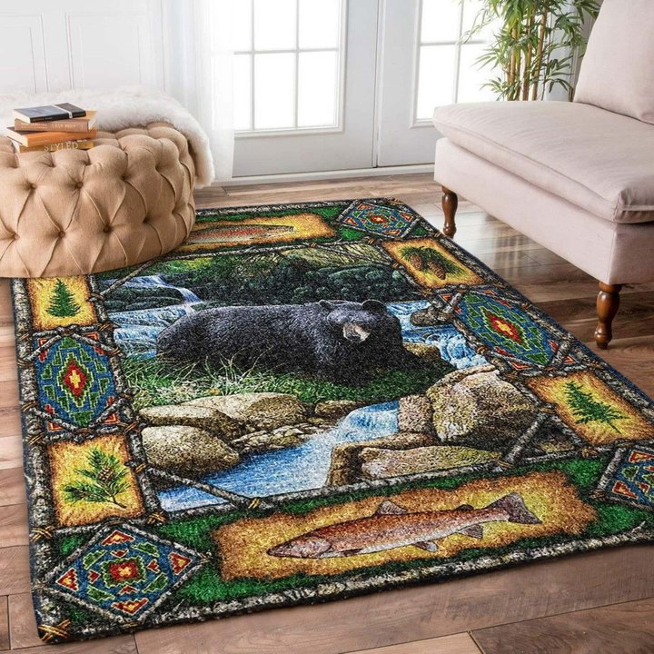 Bear Area Rug Room Carpet Custom Area Floor Home Decor