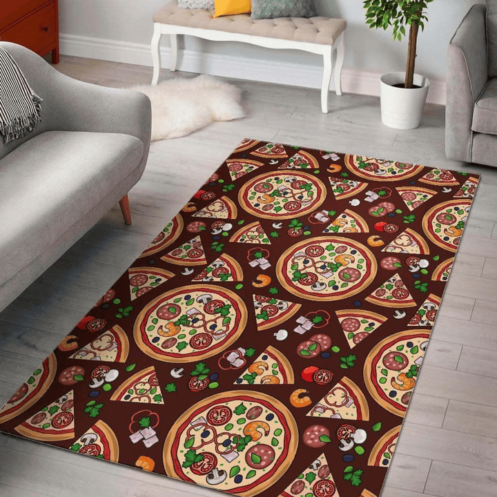 Pizza Area Rug Room Carpet Custom Area Floor Home Decor