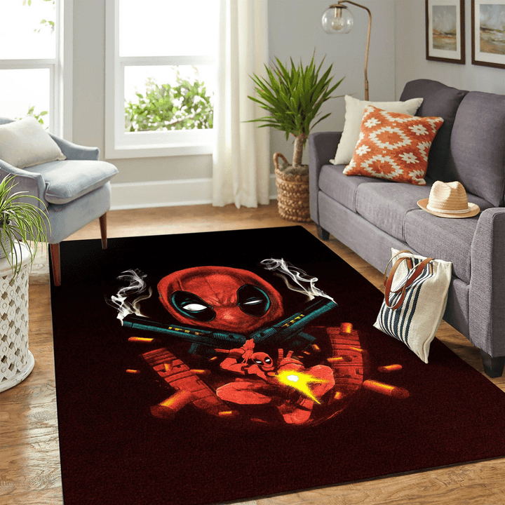 Deadpool Gun Area Rug Room Carpet Custom Area Floor Home Decor