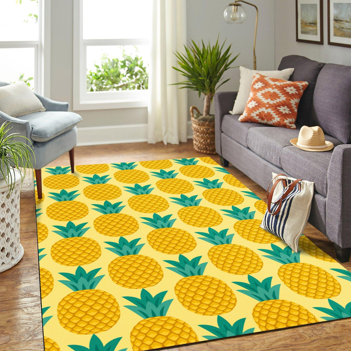 Pineapple Area Rug Room Carpet Custom Area Floor Home Decor