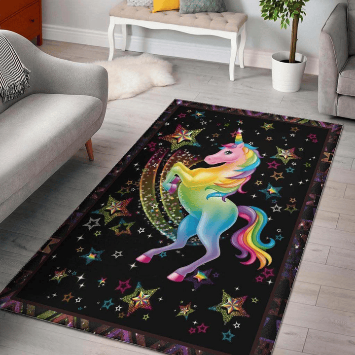 Magical Unicorn Area Rug Room Carpet Custom Area Floor Home Decor
