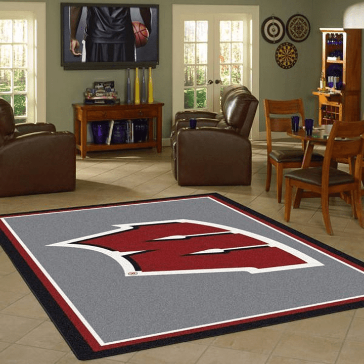 Wisconsin Badgers Ncaa Rug Room Carpet Sport Custom Area Floor Home Decor Rug