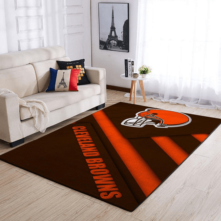 Cleveland Browns Nfl Football Rug Room Carpet Sport Custom Area Floor Home Decor