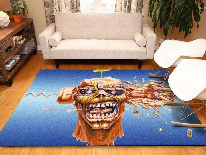 Iron Maiden Music Rug Room Carpet Sport Custom Area Floor Home Decor