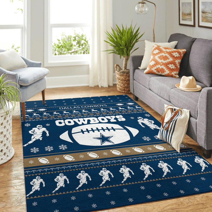 Dallas Cowboys Football Christmas Nfl Rug Room Carpet Sport Custom Area Floor Home Decor
