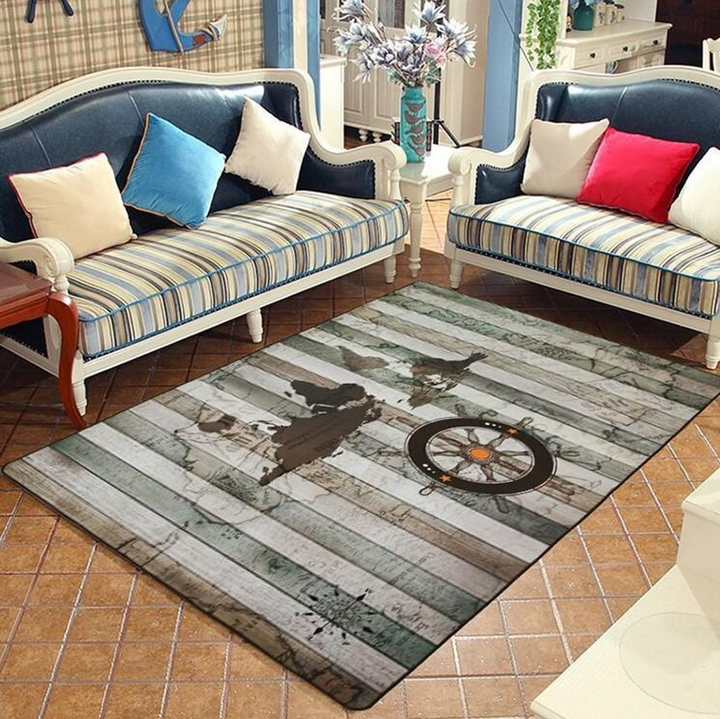 Nautical Rug Room Carpet Sport Custom Area Floor Home Decor