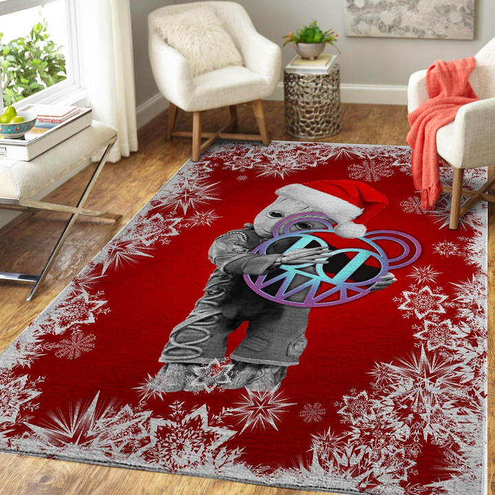 Radiohead Rock Band Groot Hug Christmas Rug Room Carpet Sport Custom Area Floor Home Decor