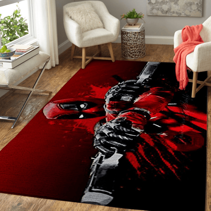 Rug Deadpool, Marvel Superhero Movie Rug Room Carpet Sport Custom Area Floor Home Decor