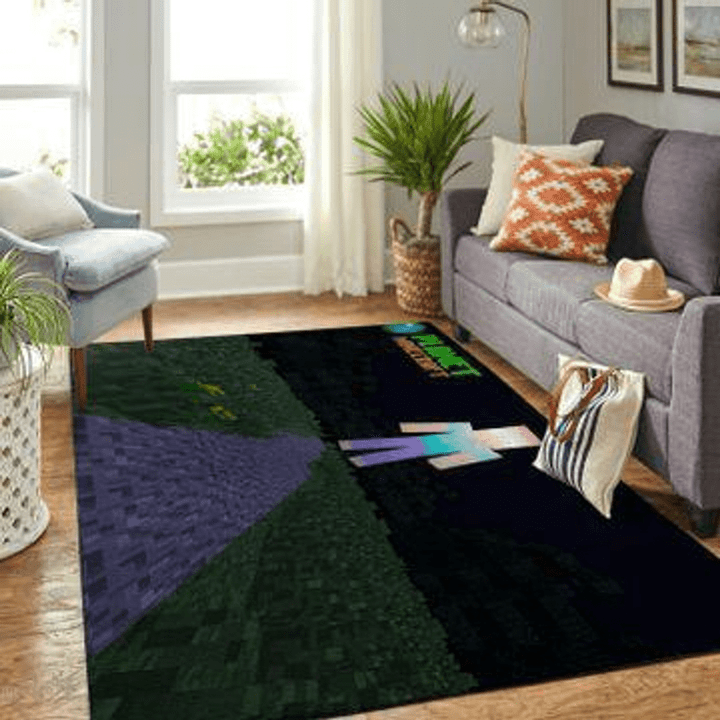 Minecraft Game Gaming Rug Room Carpet Sport Custom Area Floor Home Decor