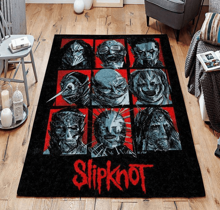 Slipknot Music Rock Band Rug Room Carpet Sport Custom Area Floor Home Decor