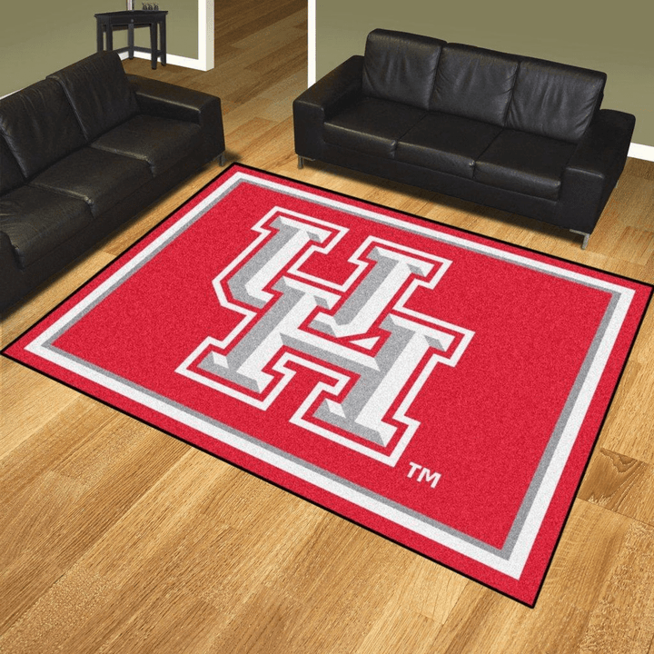 Houston Cougars Ncaa Rug Room Carpet Sport Custom Area Floor Home Decor
