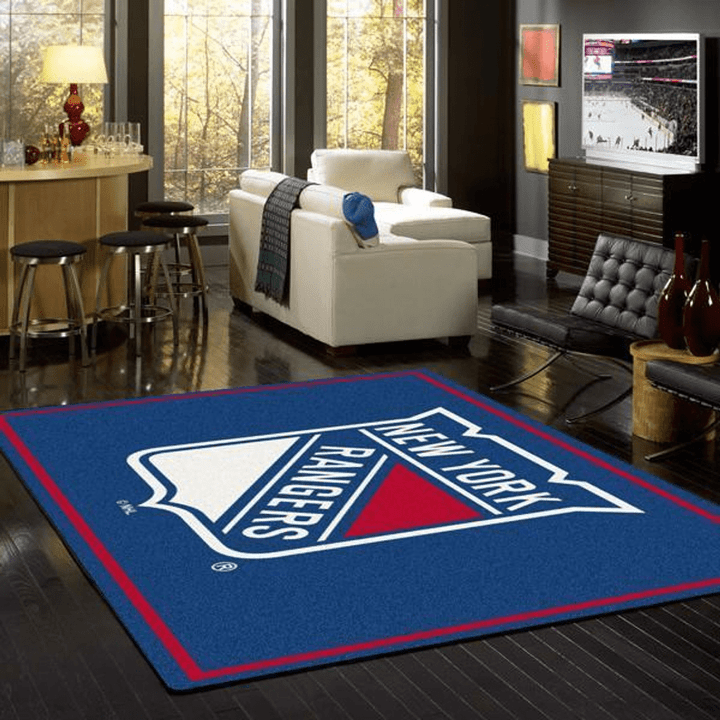 New York Rangers Nhl Rug Room Carpet Sport Custom Area Floor Home Decor