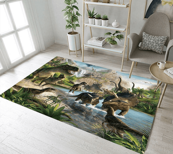 Dinosaur Area Rug Room Carpet Custom Area Floor Home Decor