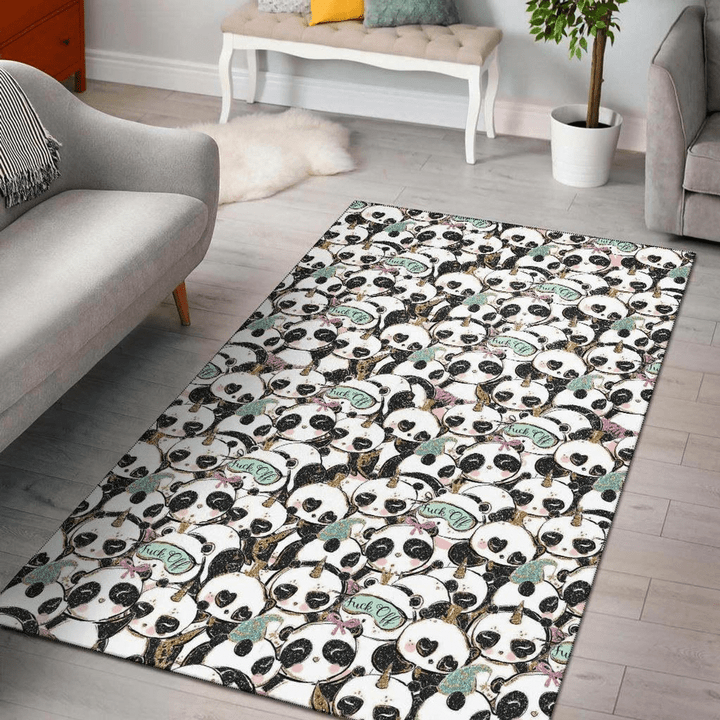 Panda Area Rug Room Carpet Custom Area Floor Home Decor