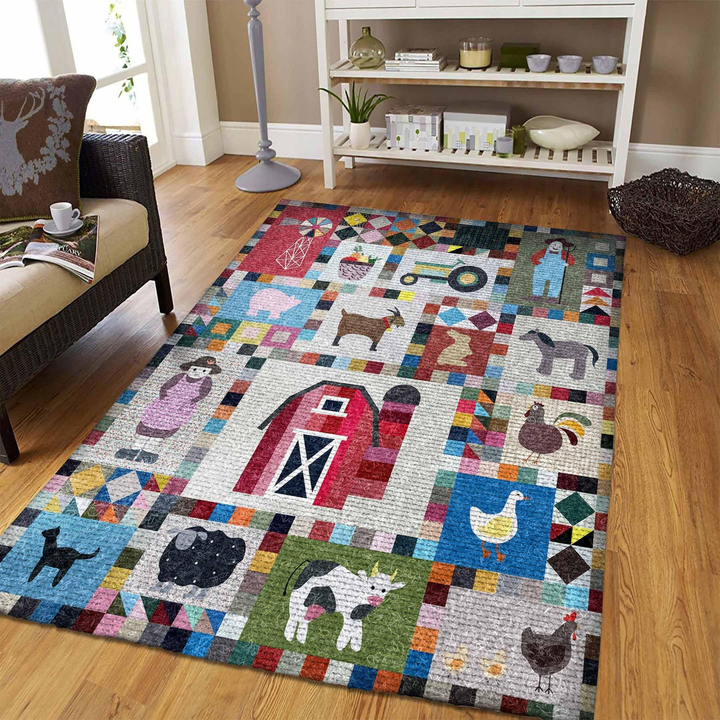 Farm Area Rug Room Carpet Custom Area Floor Home Decor