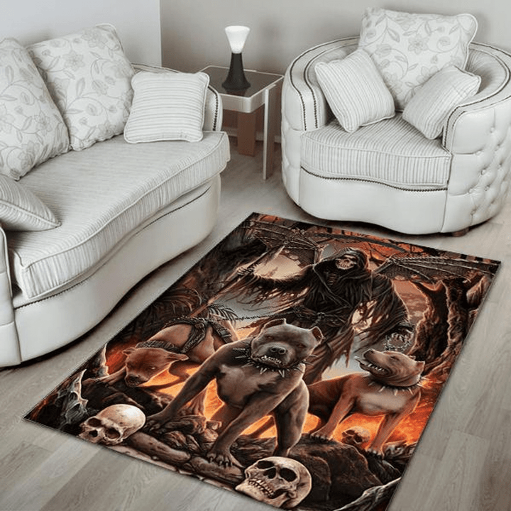Skull Area Rug Room Carpet Custom Area Floor Home Decor