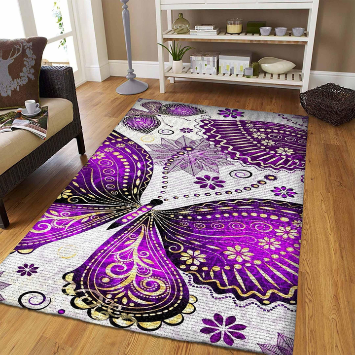 Butterfly Area Rug Room Carpet Custom Area Floor Home Decor