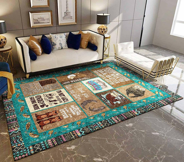 Otter Area Rug Room Carpet Custom Area Floor Home Decor