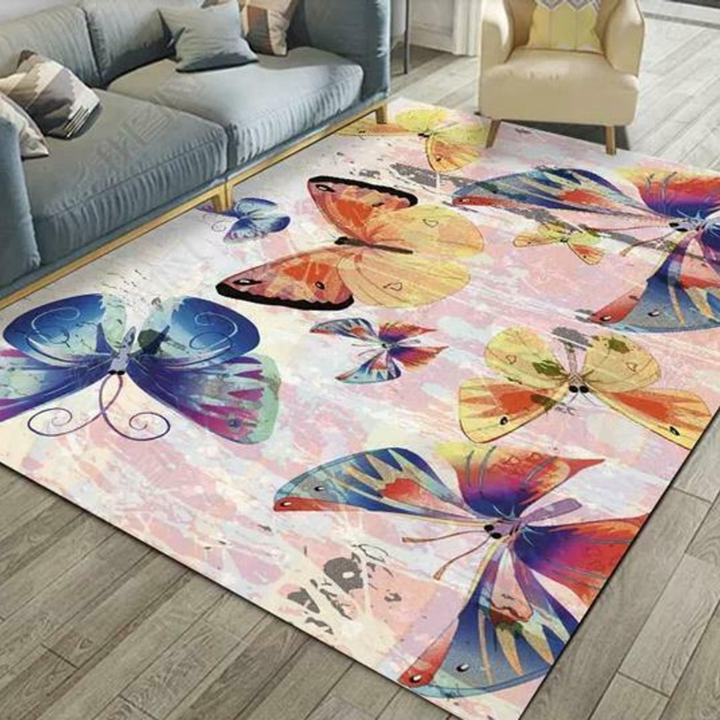 Butterfly Rug Room Carpet Sport Custom Area Floor Home Decor