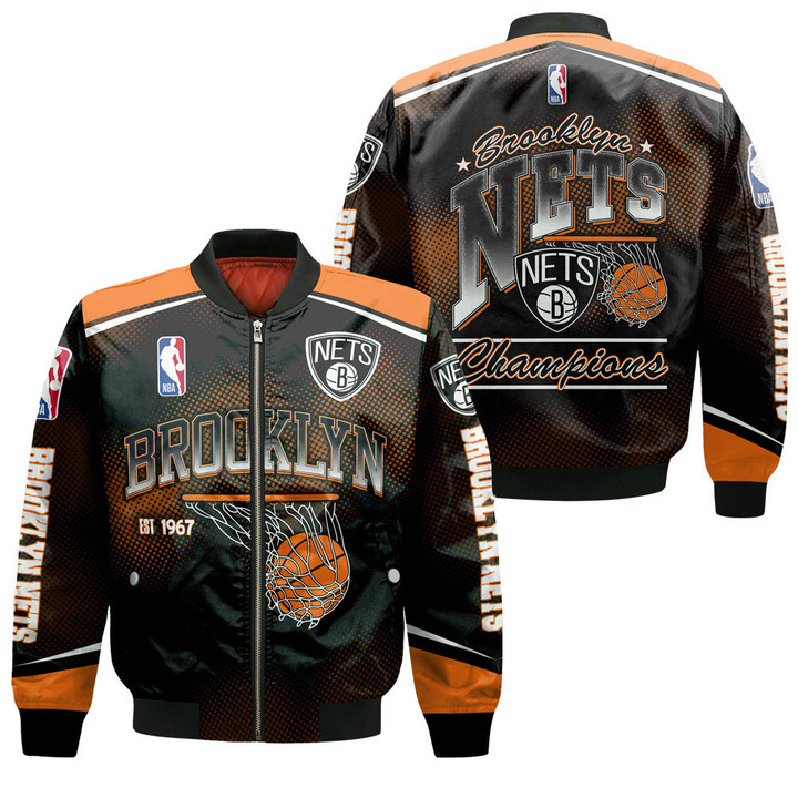 Brooklyn Nets - National Basketball Association 2023 Unisex 3D Bomber Jacket V1