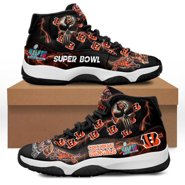 Cincinnati Bengals Nation Team Jordan 11 Shoes V1