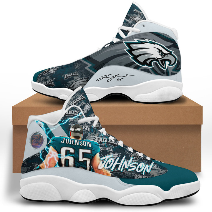 Philadelphia Eagles - Lane Johnson Jordan 13 Shoes V1