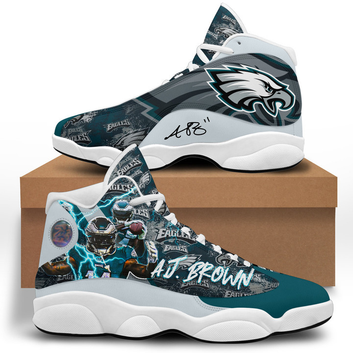 Philadelphia Eagles - A. J. Brown Jordan 13 Shoes V3