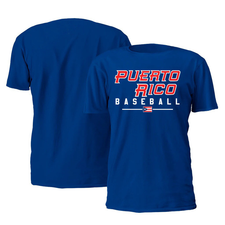 Puerto Rico Baseball Pattern 2023 Background 2D T-Shirt For Fan