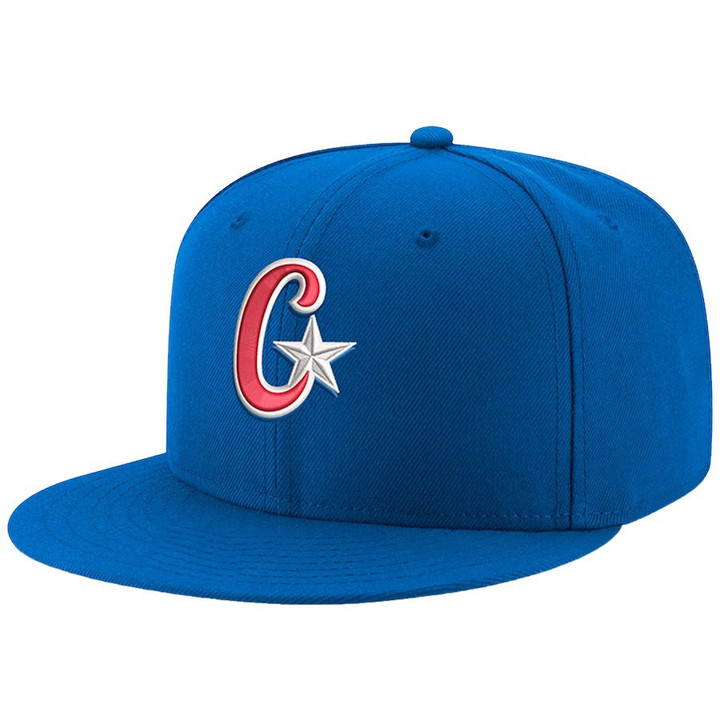 Cuba Baseball National Team Blue Red Snapback Hat