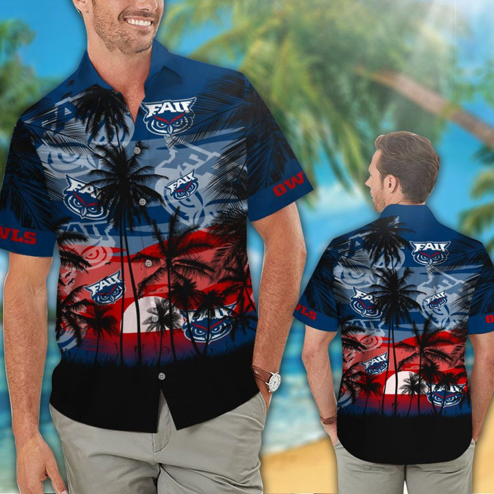 NCAA Florida Atlantic Owls Summer Vibes Hawaiian Gift For Fans 3D Hawaiian Shirt