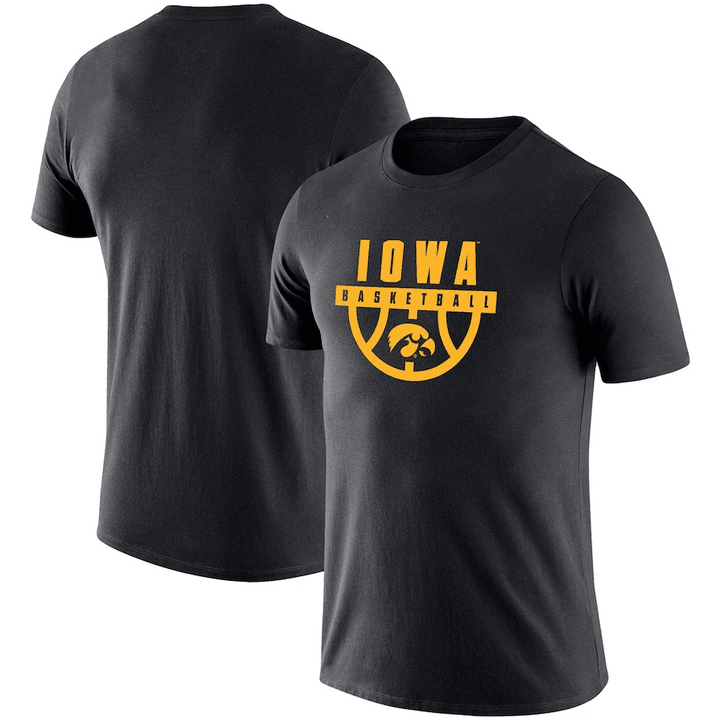 Iowa Hawkeyes Basketball Pattern Print 2D T-Shirt